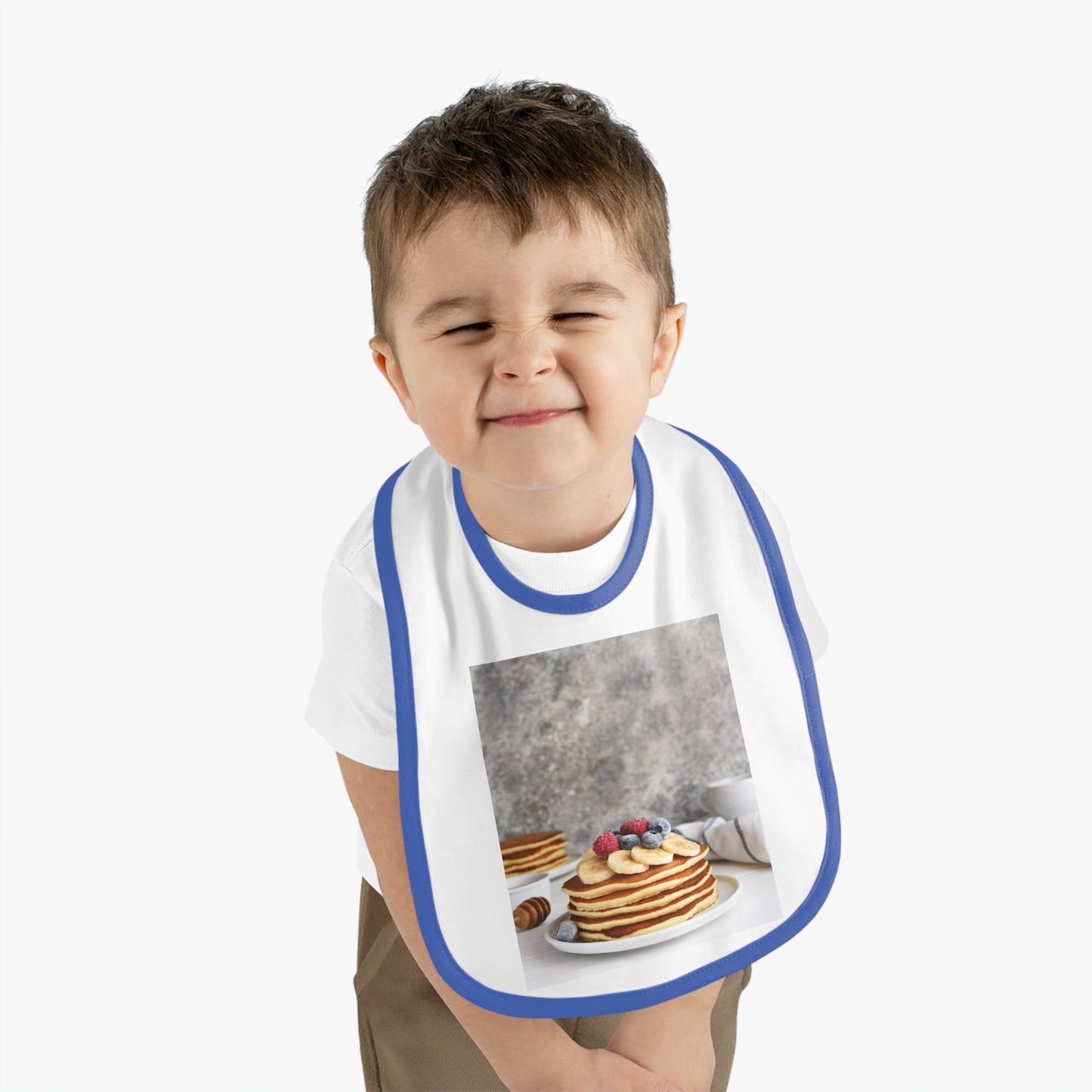 Baby Contrast Trim Jersey Bib