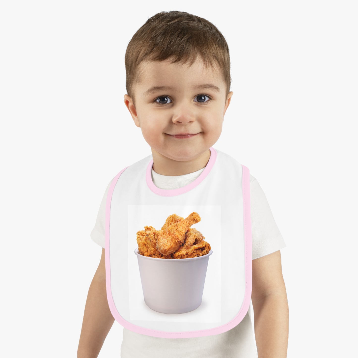 Baby Contrast Trim Jersey Bib