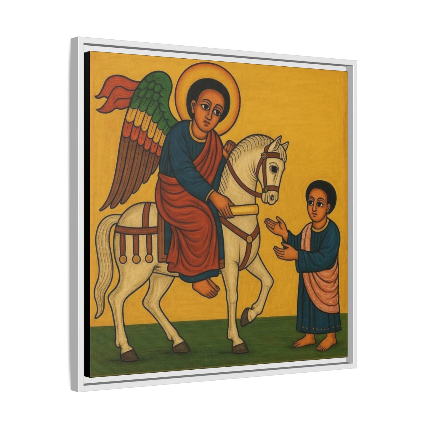 Matte Canvas, Framed (Multi-color) Saint Michael ቅዱስ ሚካኤል