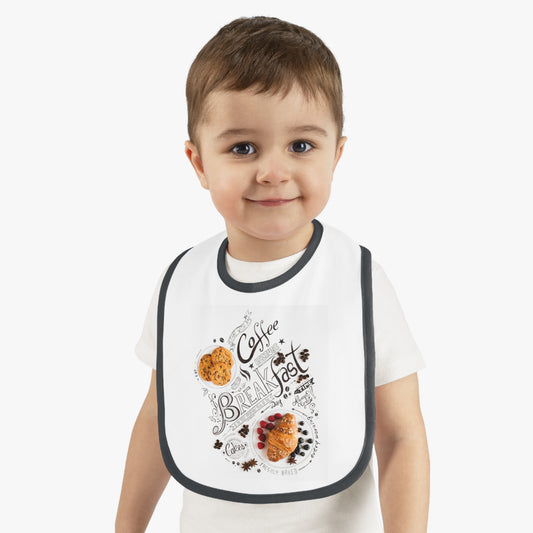 Baby Contrast Trim Jersey Bib