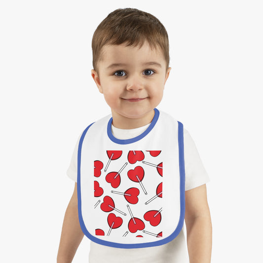 Baby Contrast Trim Jersey Bib