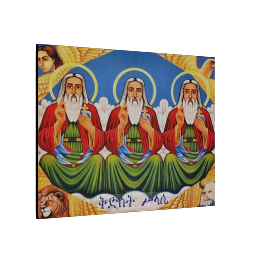 Matte Canvas, Stretched, 0.75" (Multi-Size) Holy Trinity Icon