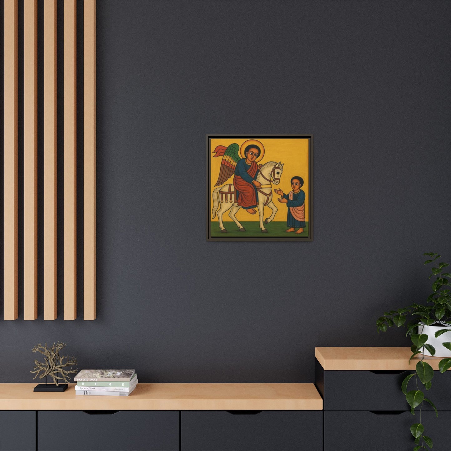 Matte Canvas, Framed (Multi-color) Saint Michael ቅዱስ ሚካኤል