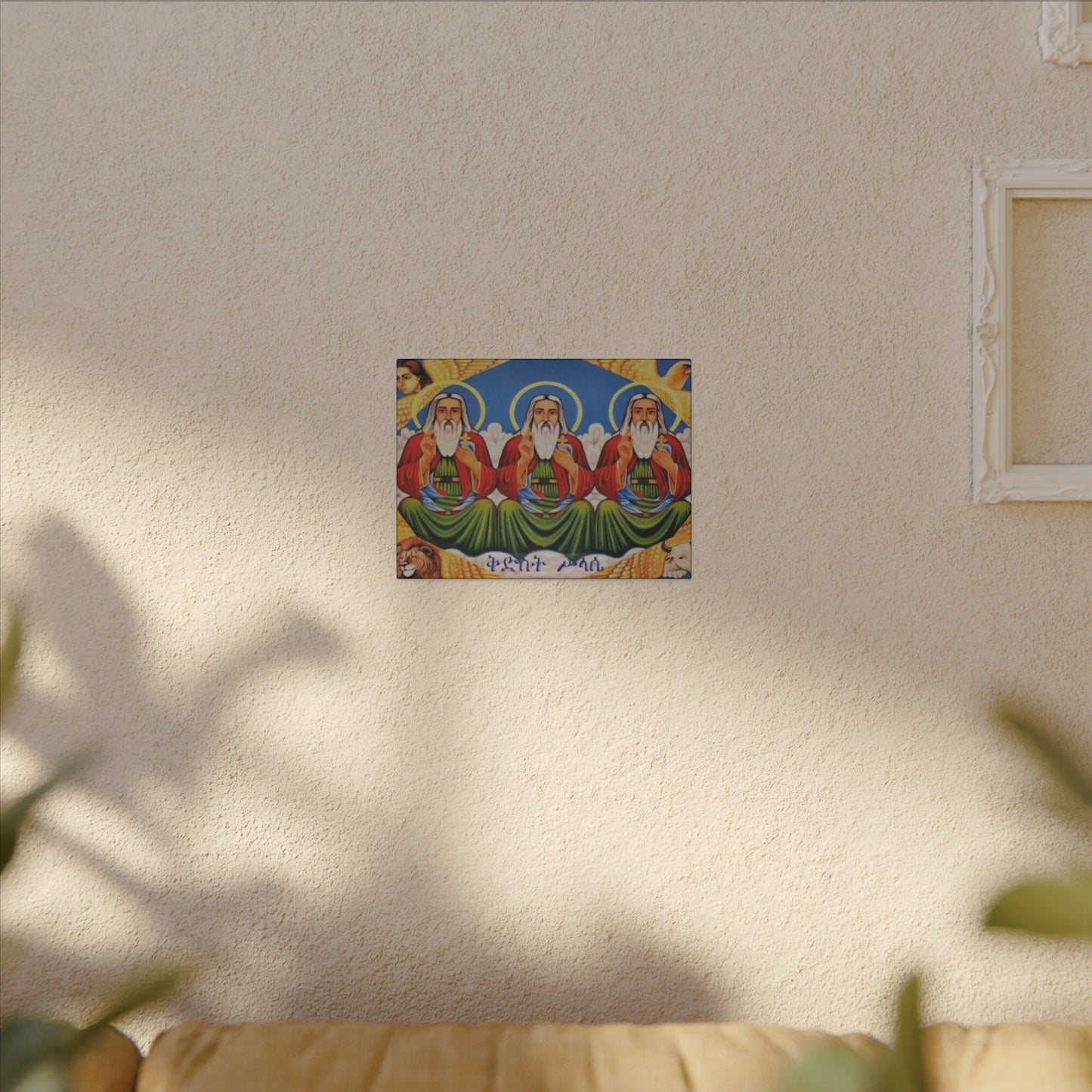 Matte Canvas, Stretched, 0.75" (Multi-Size) Holy Trinity Icon