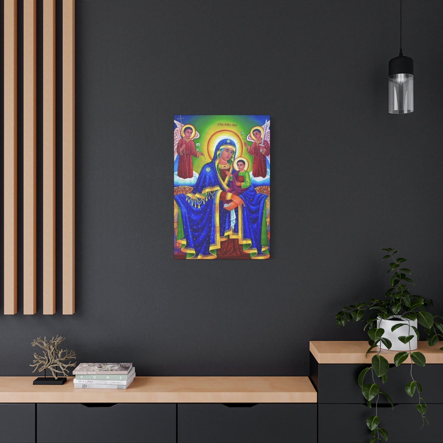Virgin Mary Matte Canvas, Stretched, 1.25" ማርያም ድንግል
