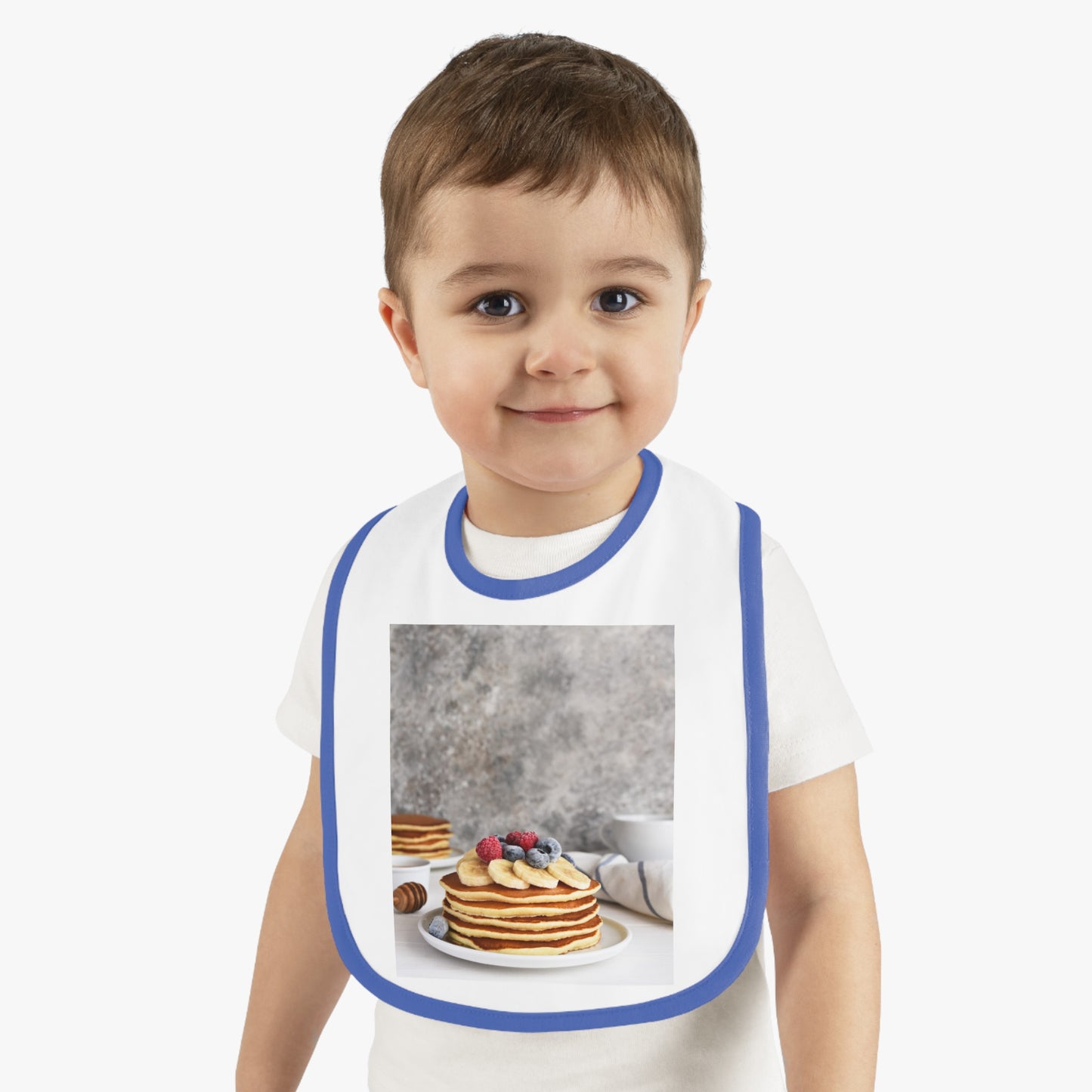 Baby Contrast Trim Jersey Bib