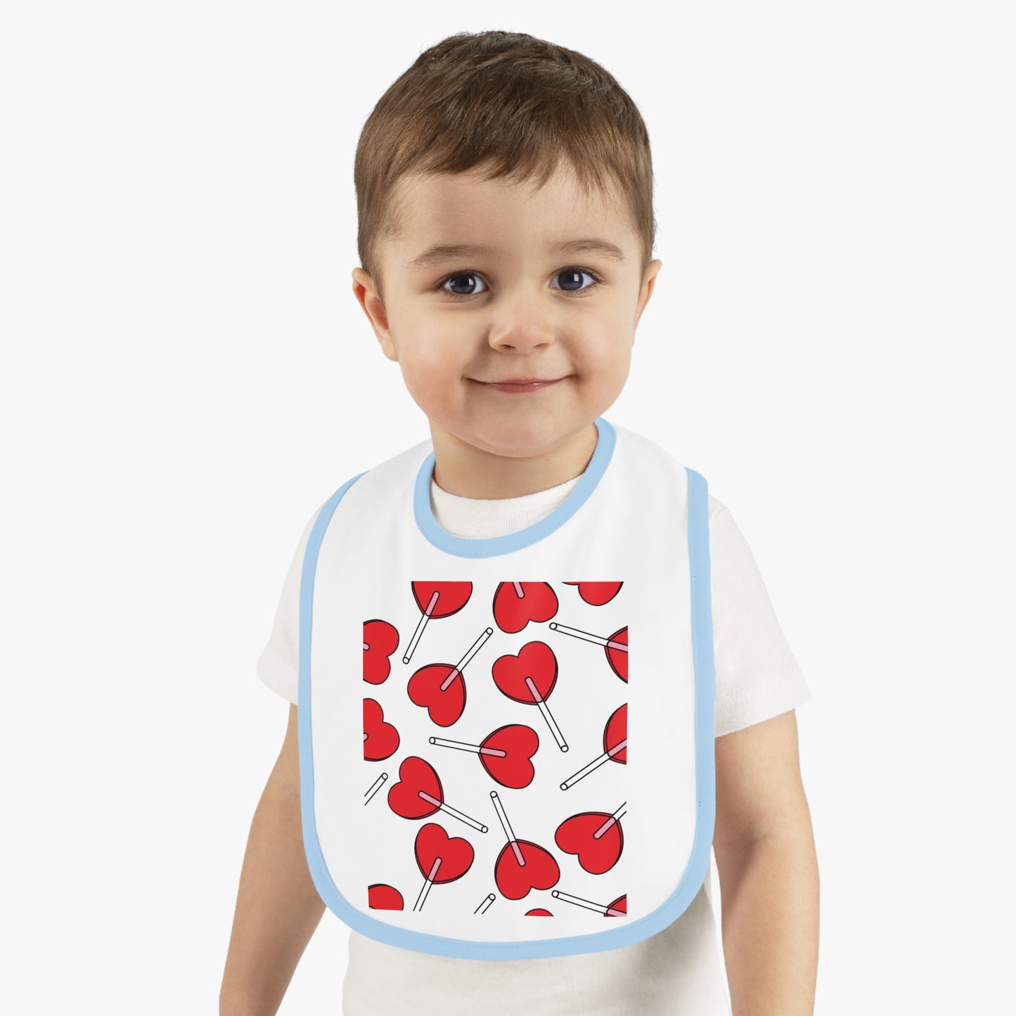 Baby Contrast Trim Jersey Bib