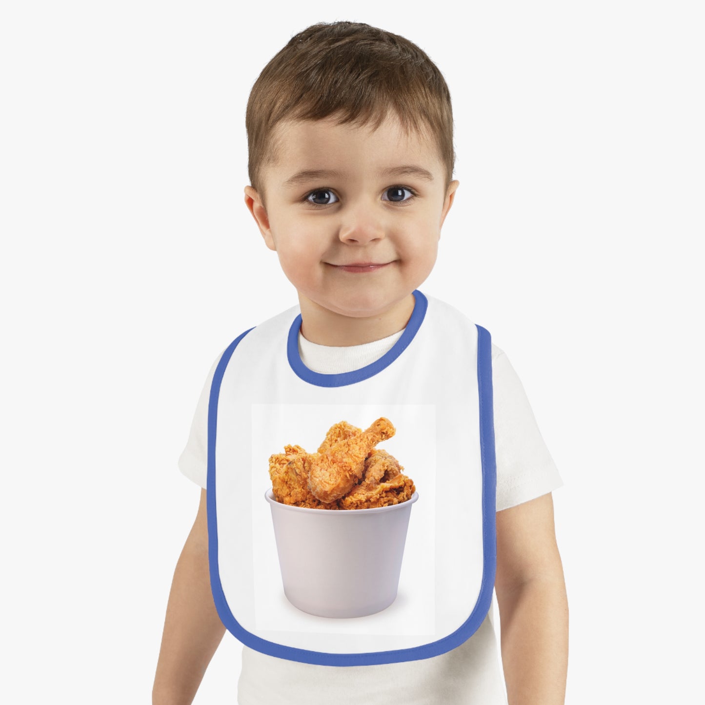 Baby Contrast Trim Jersey Bib