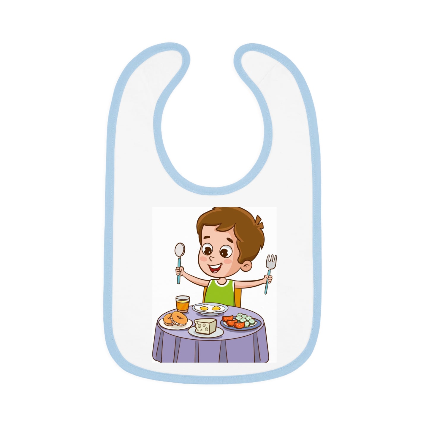 Baby Contrast Trim Jersey Bib