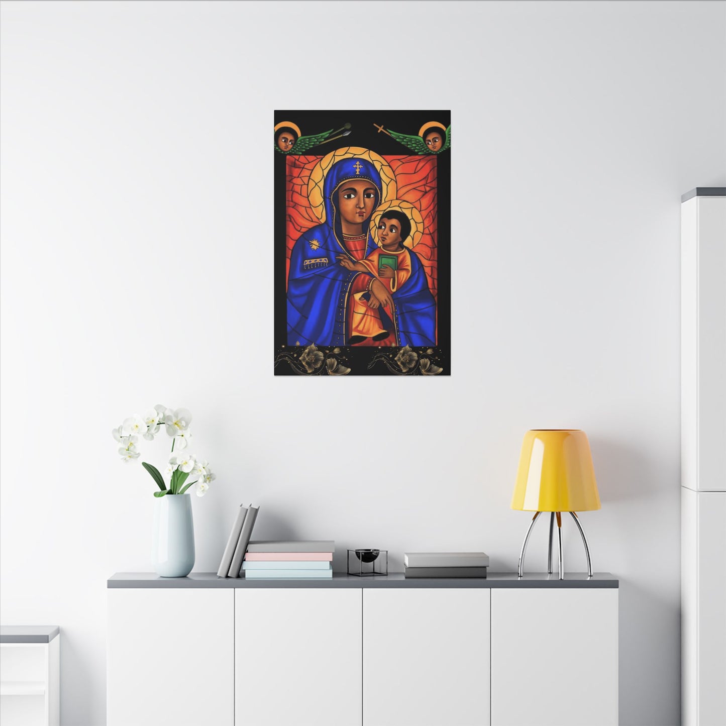 Virgin Mary Matte Canvas, Stretched, 0.75" (Multi-Size)