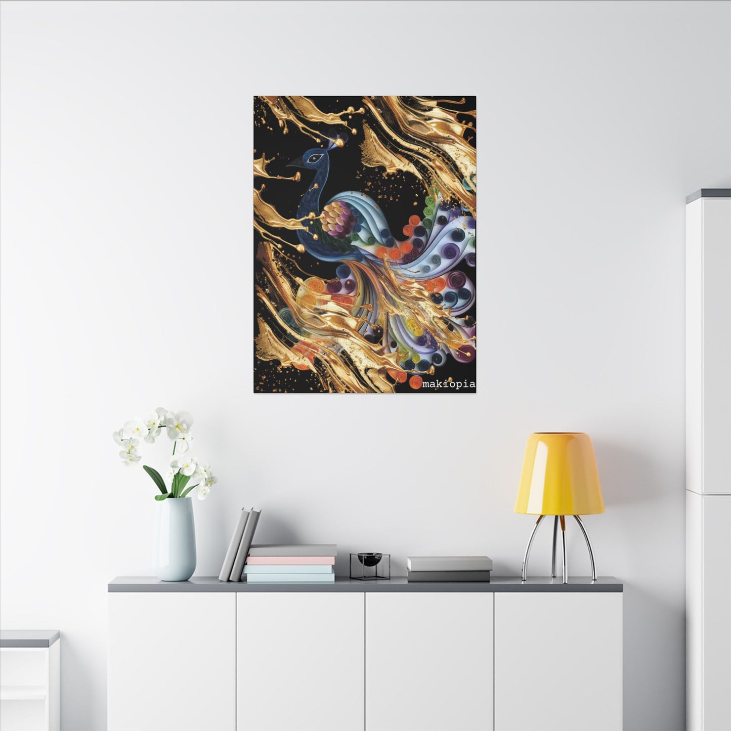 Matte Canvas, Stretched, 0.75" (Multi-Size)  Peacock