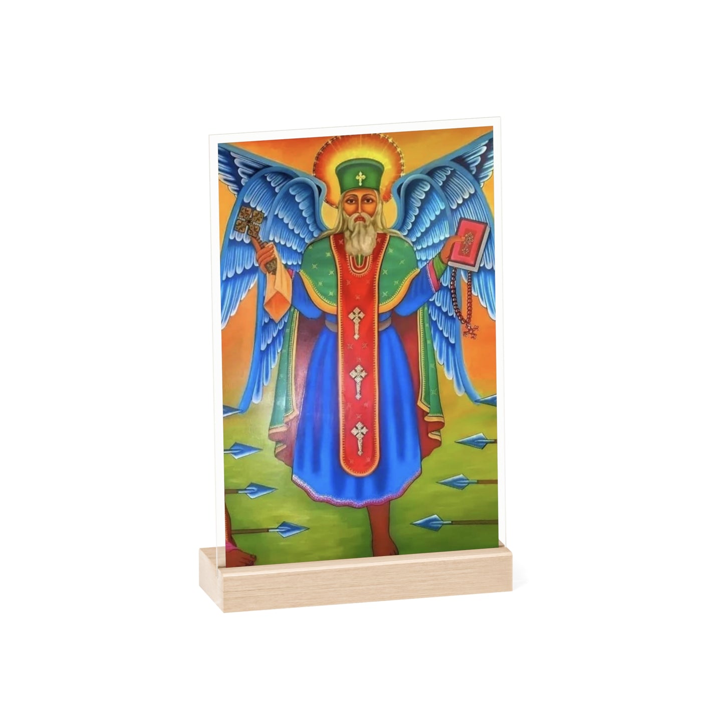 Abune Teklehaimanot with Wooden Stand