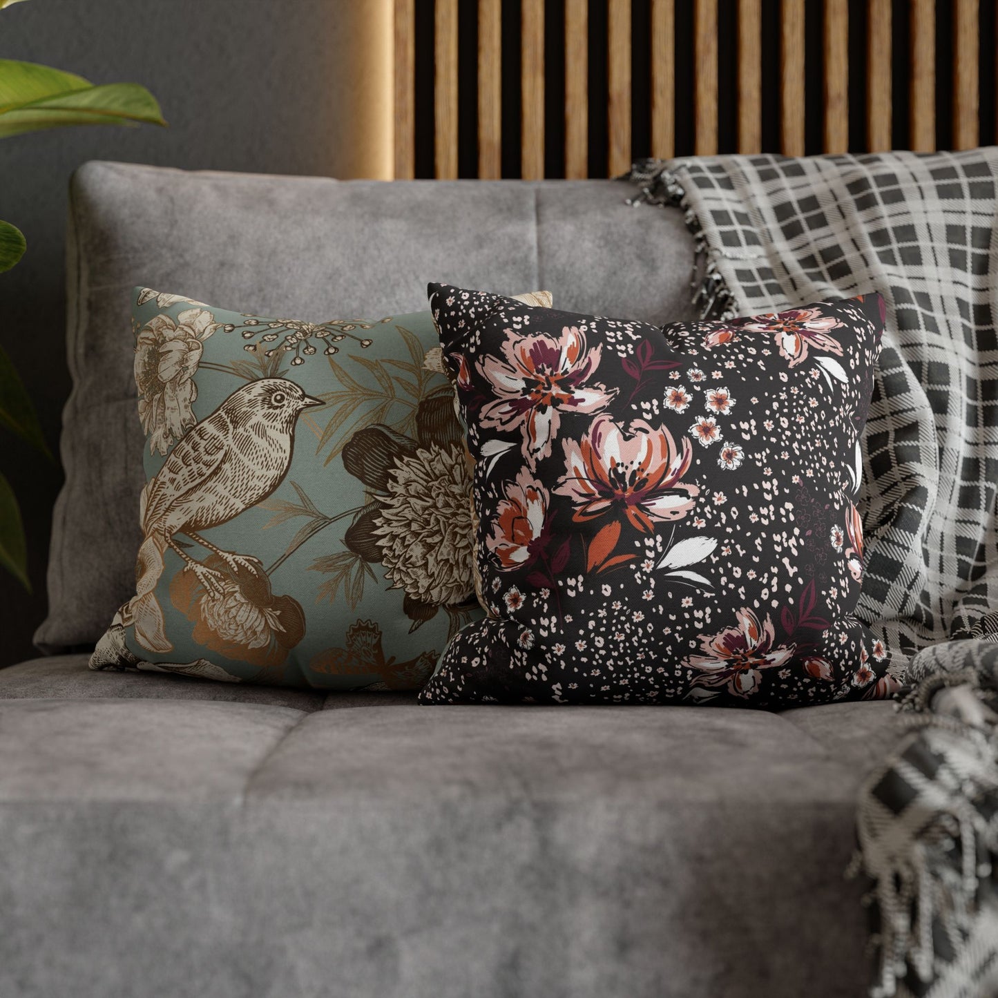 Spun Polyester Square Pillowcase
