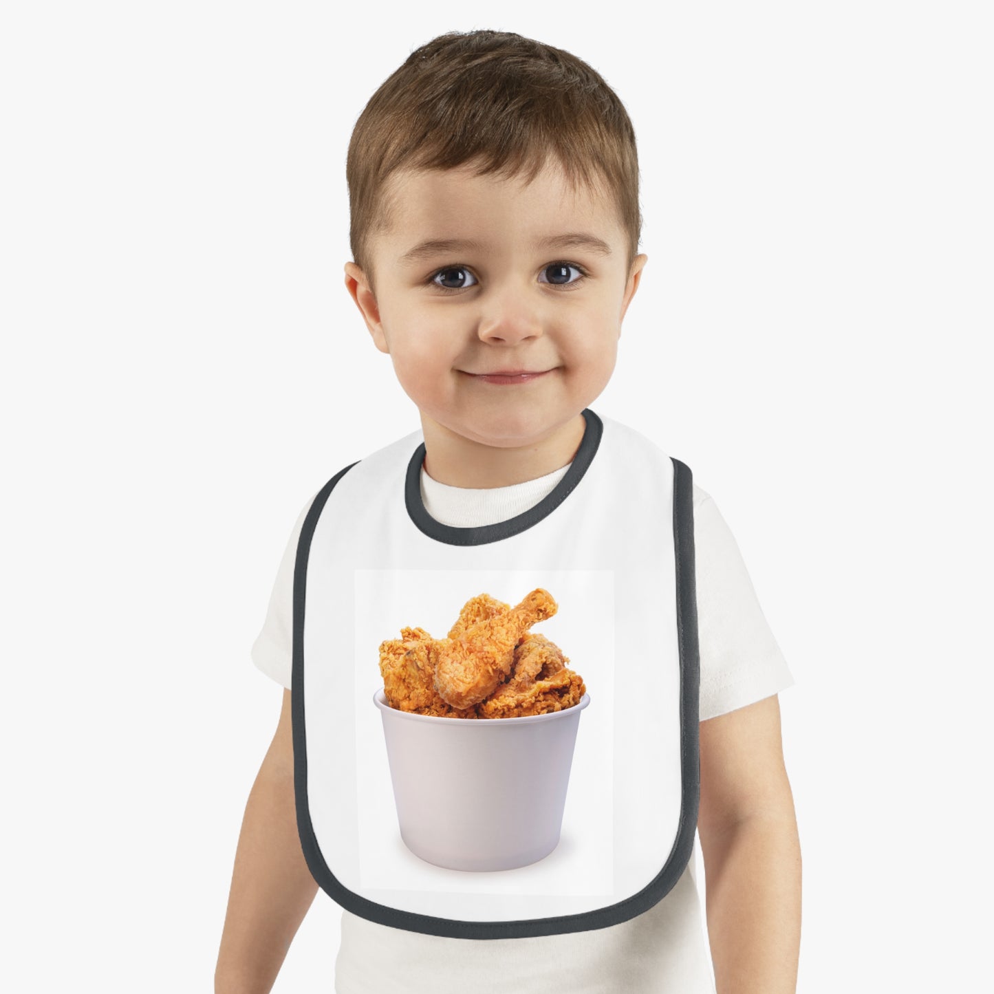 Baby Contrast Trim Jersey Bib