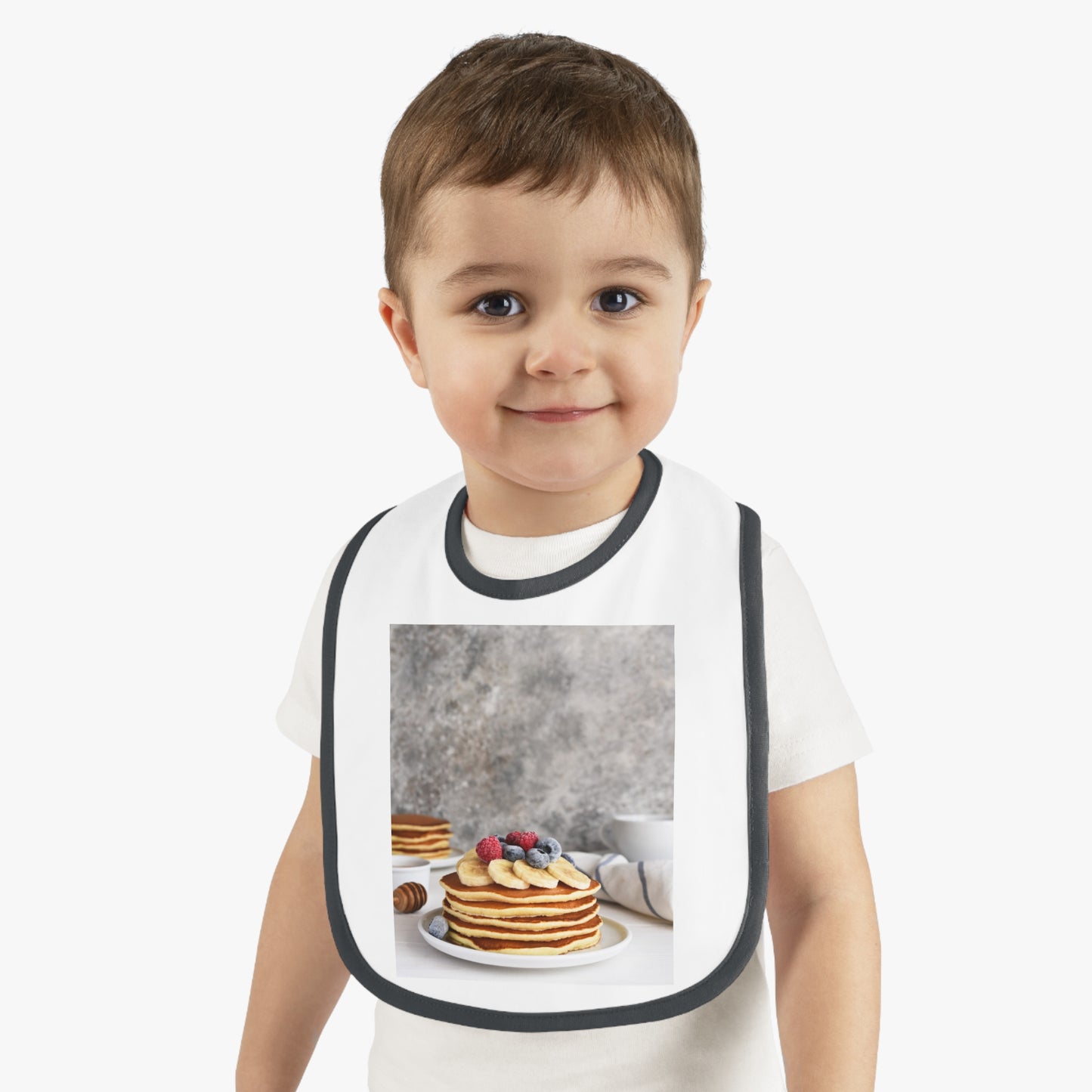 Baby Contrast Trim Jersey Bib