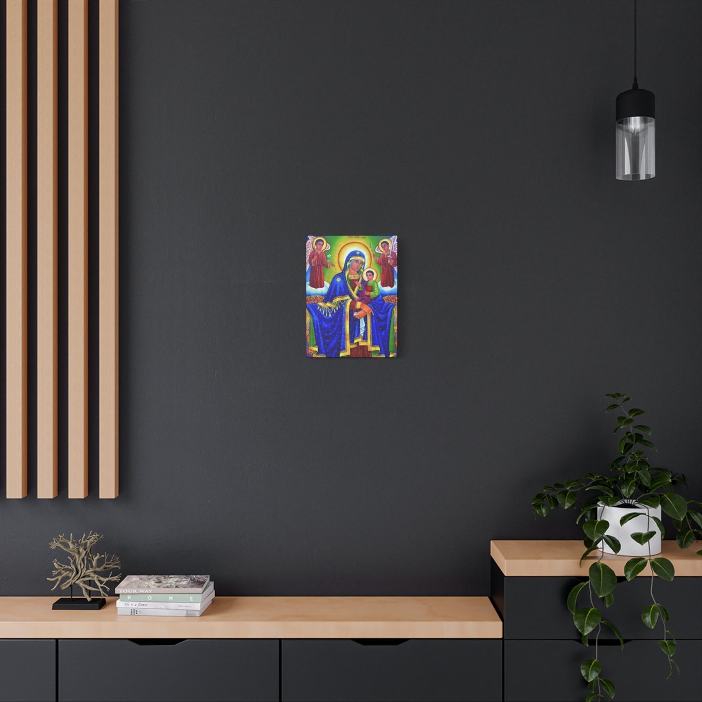 Virgin Mary Matte Canvas, Stretched, 1.25" ማርያም ድንግል