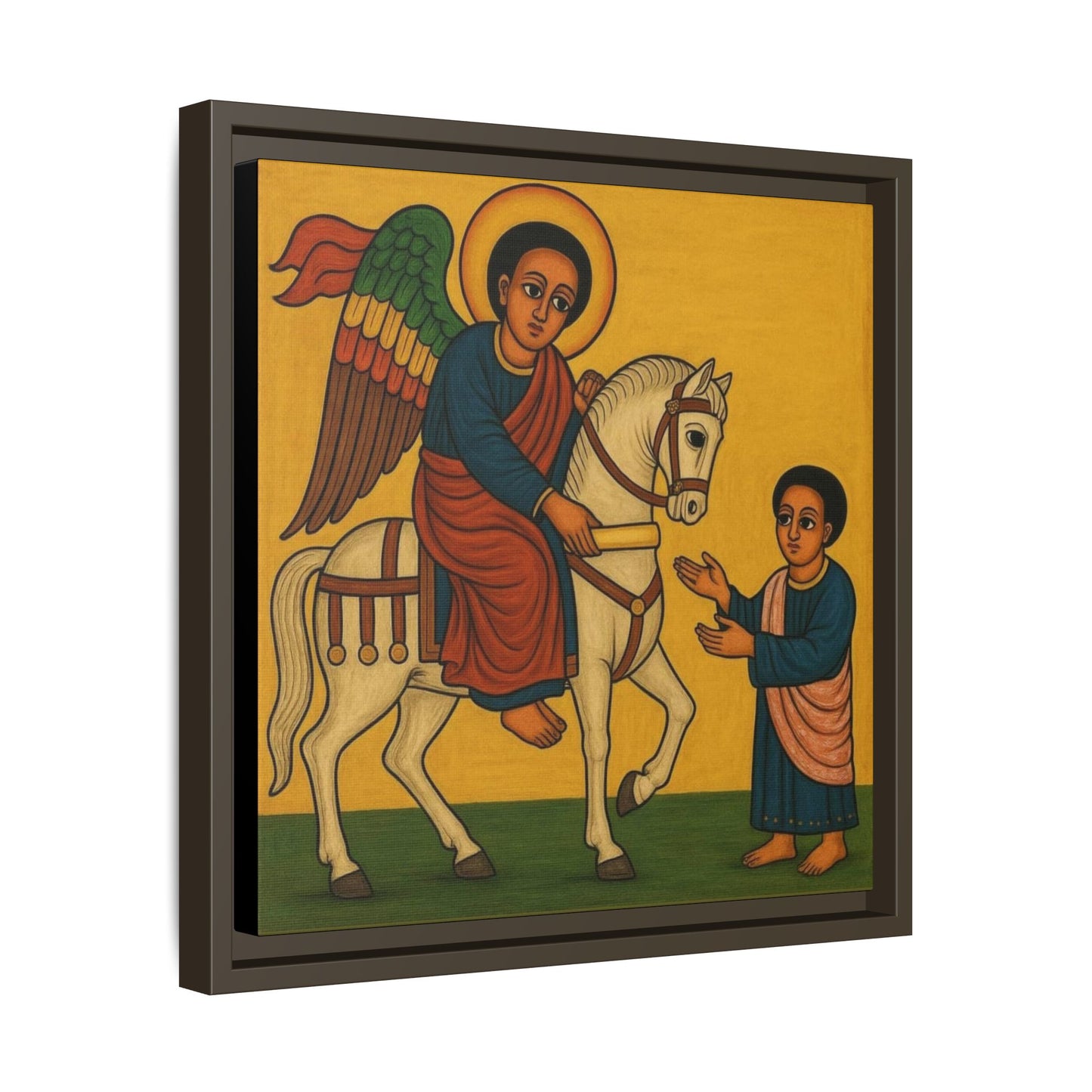 Matte Canvas, Framed (Multi-color) Saint Michael ቅዱስ ሚካኤል
