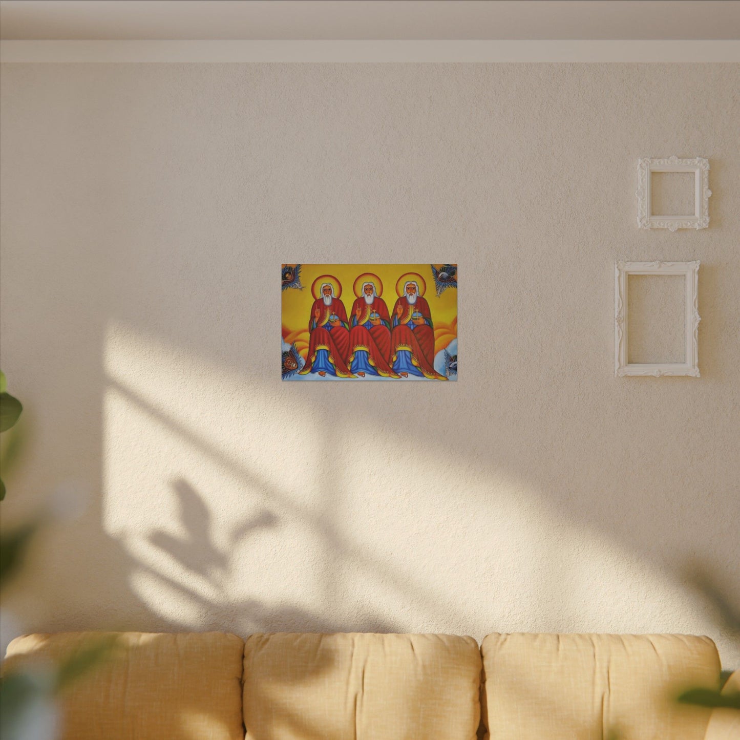 Matte Canvas, Stretched, 0.75" (Multi-Size) Holy Trinity Icon Kidist Silassie