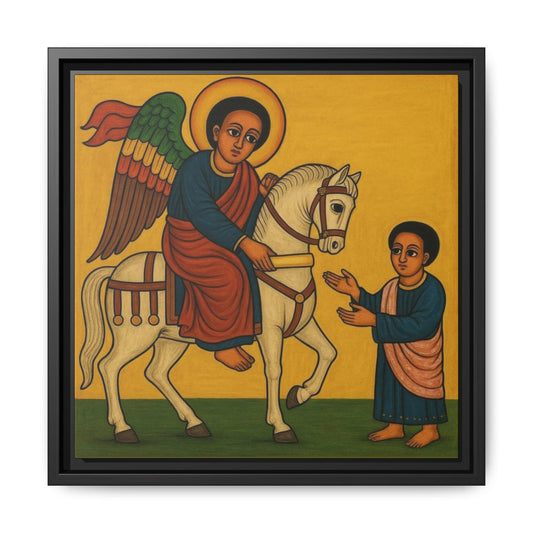 Matte Canvas, Framed (Multi-color) Saint Michael ቅዱስ ሚካኤል