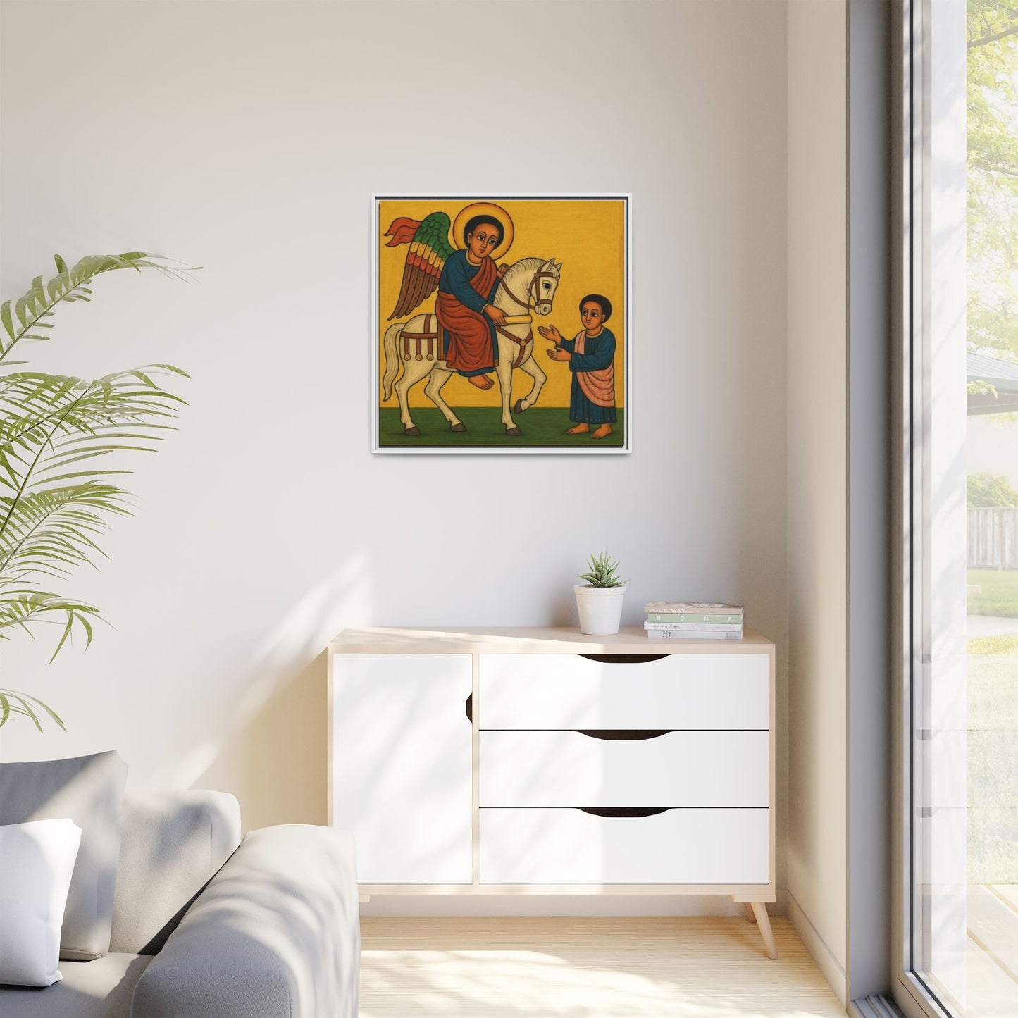 Matte Canvas, Framed (Multi-color) Saint Michael ቅዱስ ሚካኤል