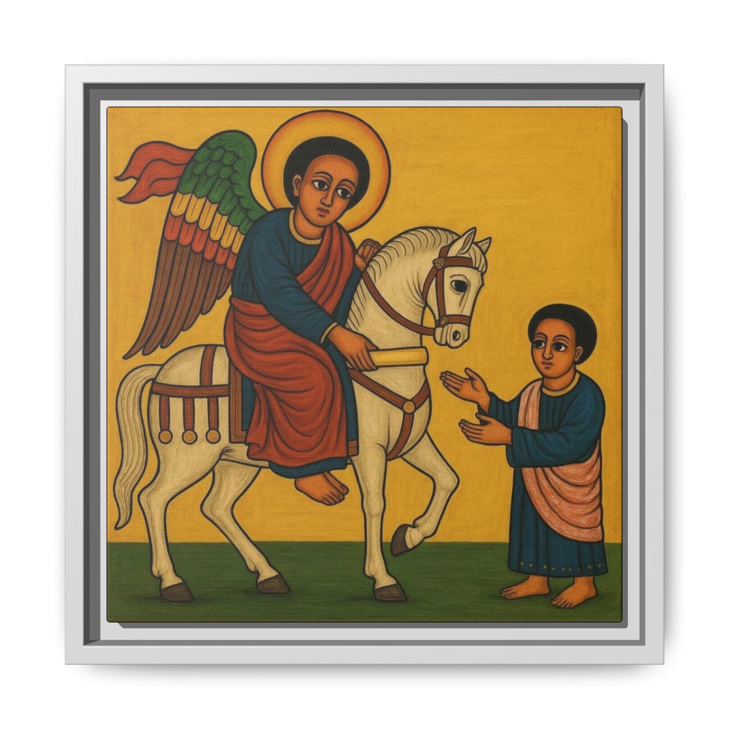 Matte Canvas, Framed (Multi-color) Saint Michael ቅዱስ ሚካኤል