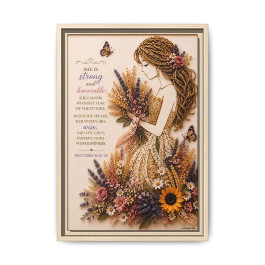 Christian Wall Art | Floral Woman የክርስቲያን ሴት