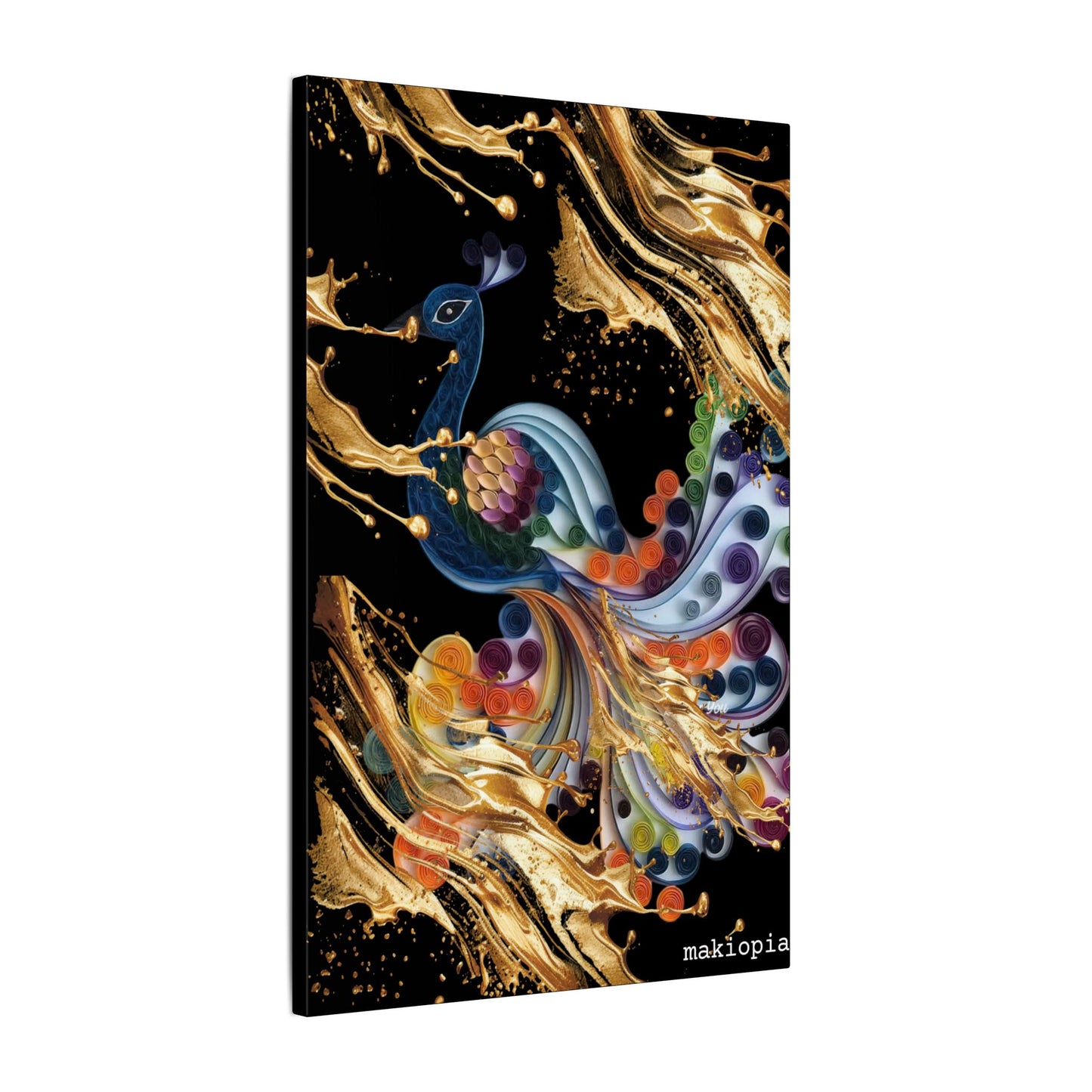 Matte Canvas, Stretched, 0.75" (Multi-Size)  Peacock
