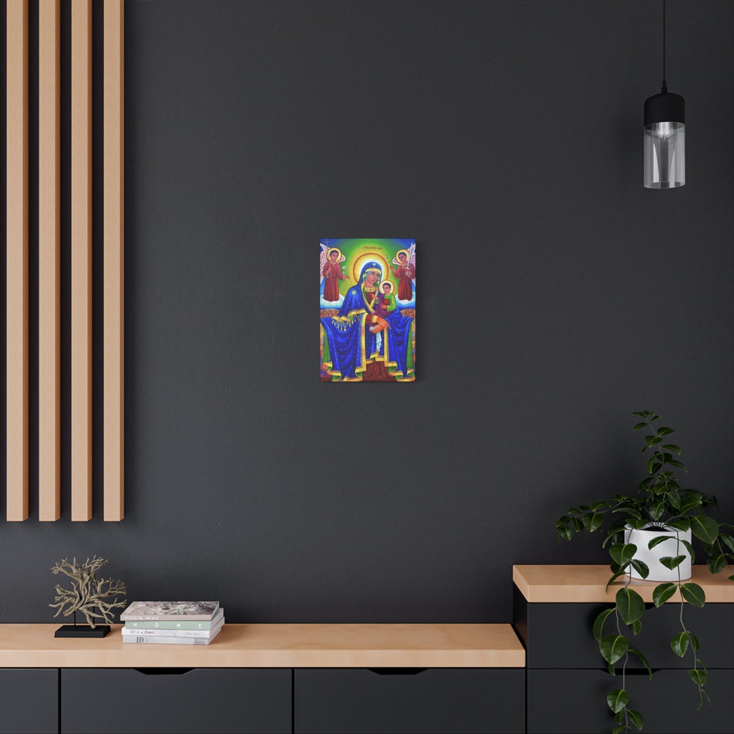 Virgin Mary Matte Canvas, Stretched, 1.25" ማርያም ድንግል