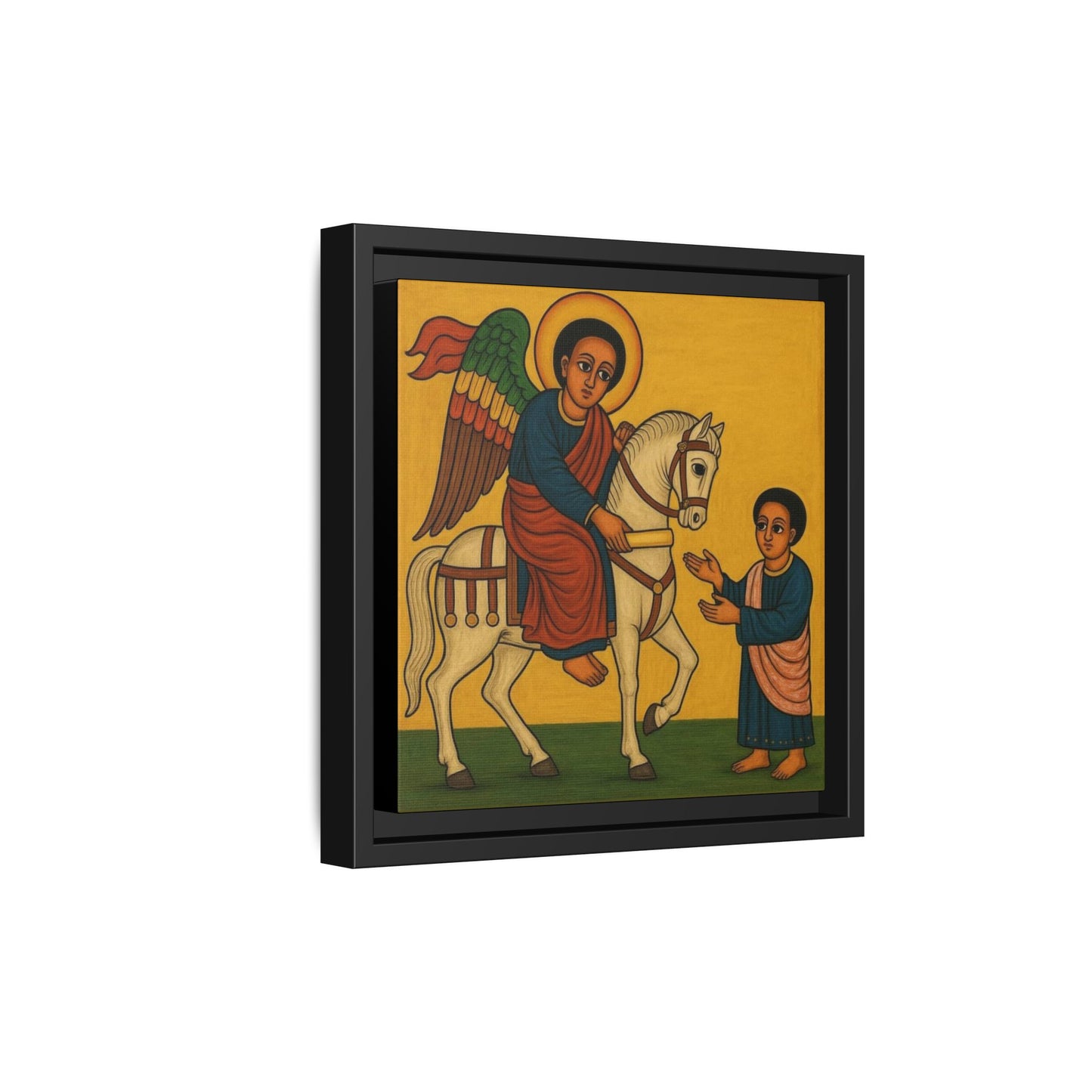 Matte Canvas, Framed (Multi-color) Saint Michael ቅዱስ ሚካኤል