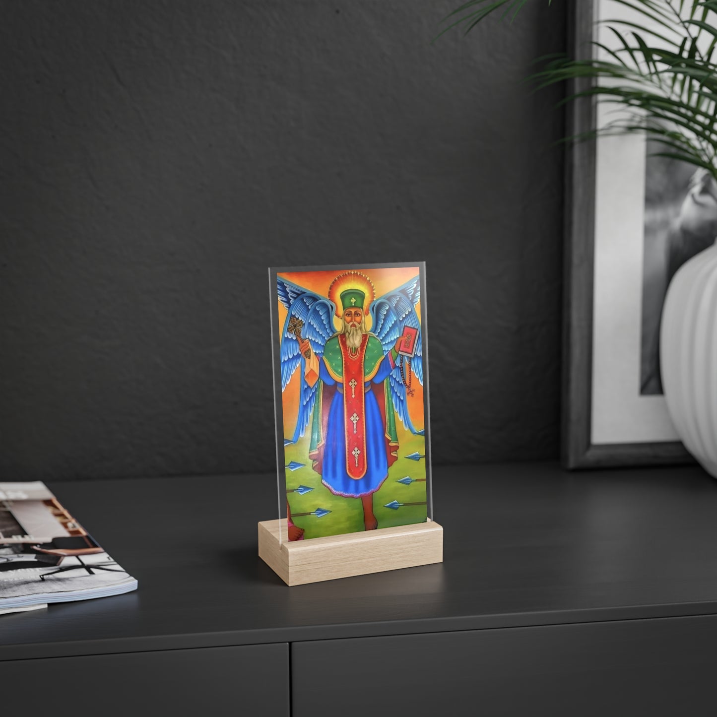 Abune Teklehaimanot with Wooden Stand