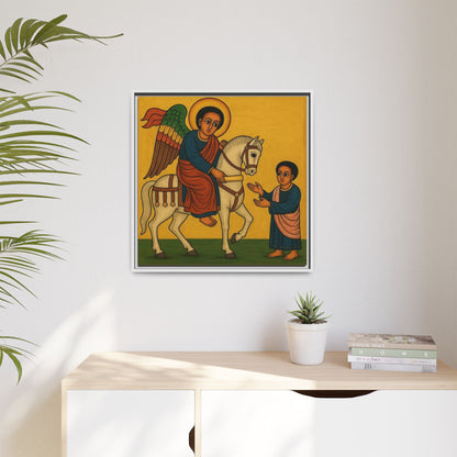 Matte Canvas, Framed (Multi-color) Saint Michael ቅዱስ ሚካኤል