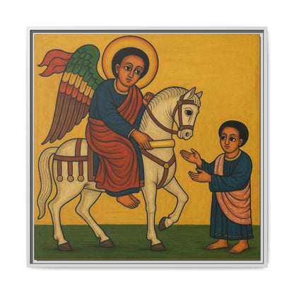 Matte Canvas, Framed (Multi-color) Saint Michael ቅዱስ ሚካኤል