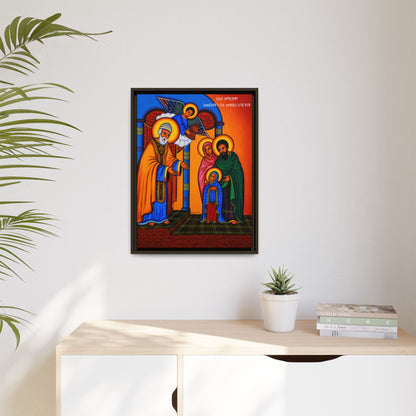 The Entrance of Virgin Mary to the Temple በአታ ለማርያም Matte Canvas, Framed (Multi-color)