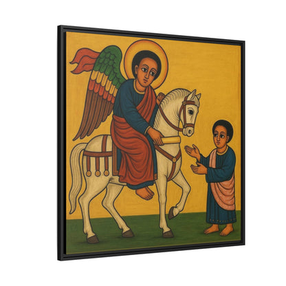 Matte Canvas, Framed (Multi-color) Saint Michael ቅዱስ ሚካኤል