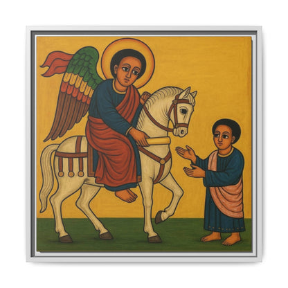 Matte Canvas, Framed (Multi-color) Saint Michael ቅዱስ ሚካኤል