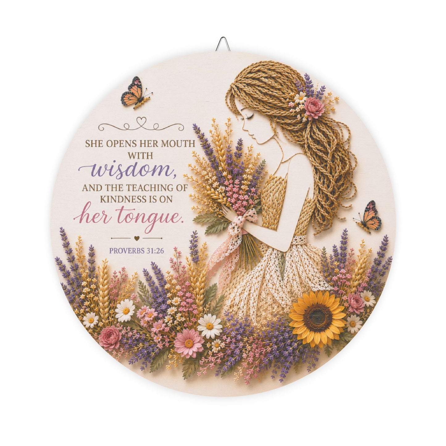 Wood Signs - Christian Wall Art | Floral Woman