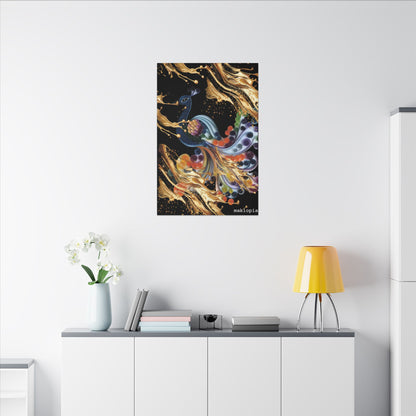 Matte Canvas, Stretched, 0.75" (Multi-Size)  Peacock