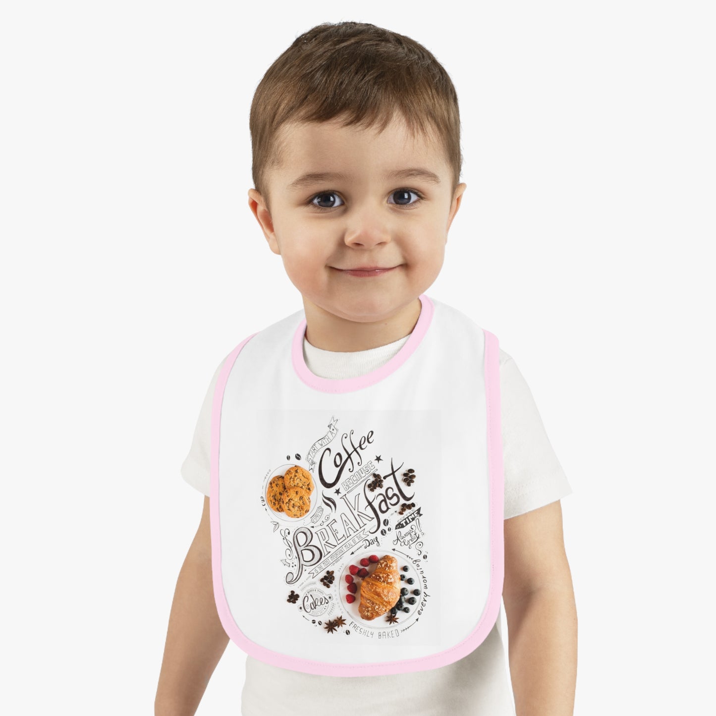 Baby Contrast Trim Jersey Bib