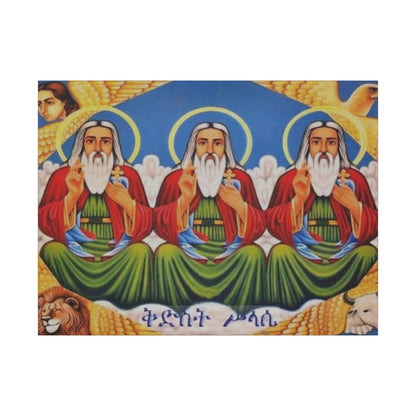 Matte Canvas, Stretched, 0.75" (Multi-Size) Holy Trinity Icon