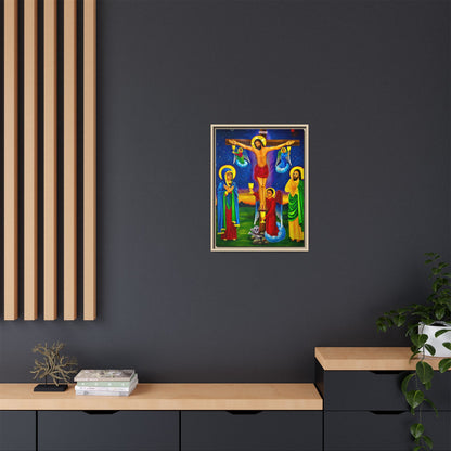 The Crucifixion of Our Lord የጌታችን ስቅለት - Matte Canvas, Framed (Multi-color)