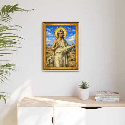 Mary the Egyptian ማርያም ግብፃዊት - Matte Canvas, Framed (Multi-color)
