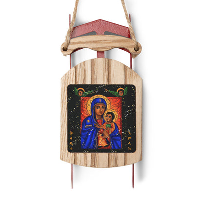 Sled Ornaments ማርያም ድንግል Virgin Mary
