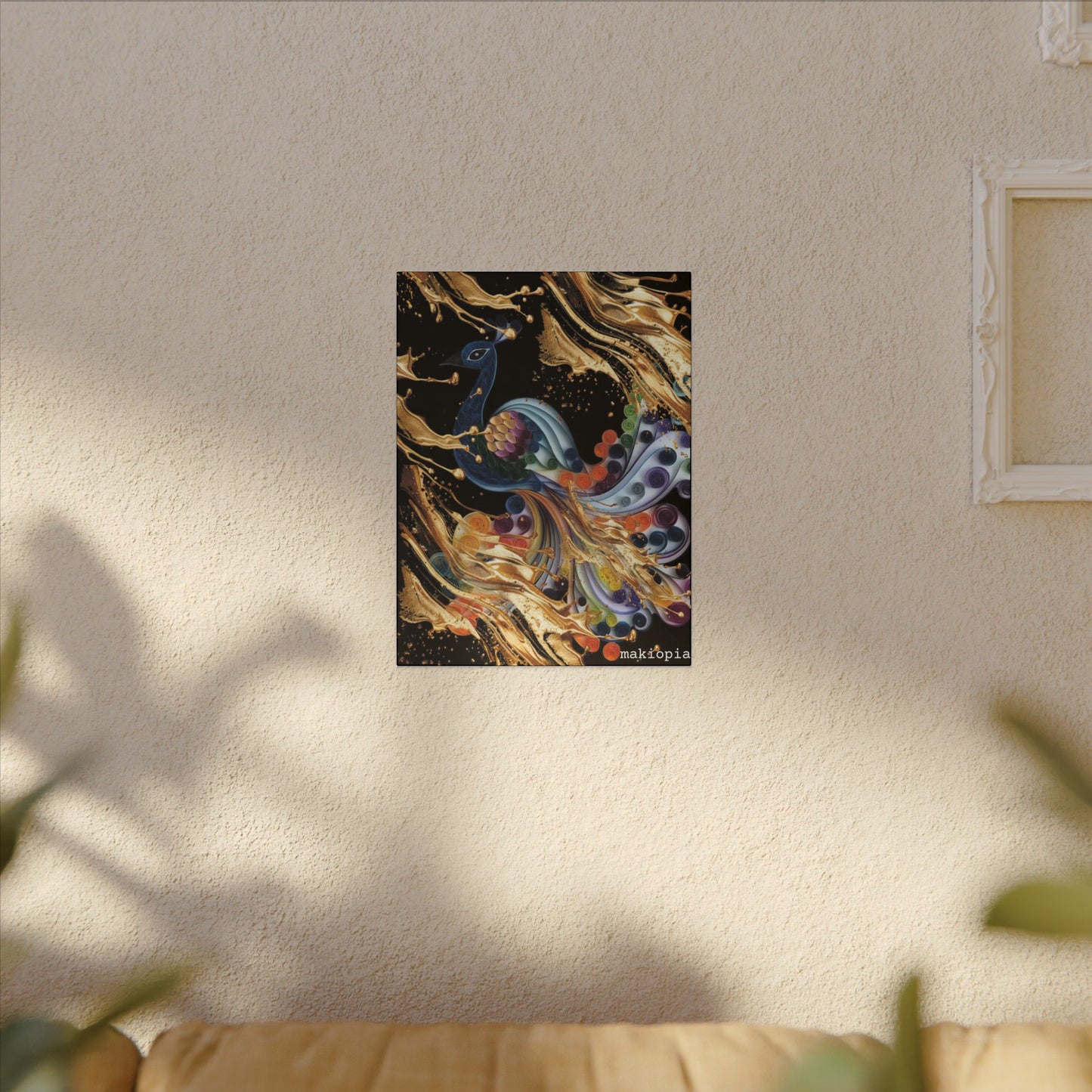 Matte Canvas, Stretched, 0.75" (Multi-Size)  Peacock