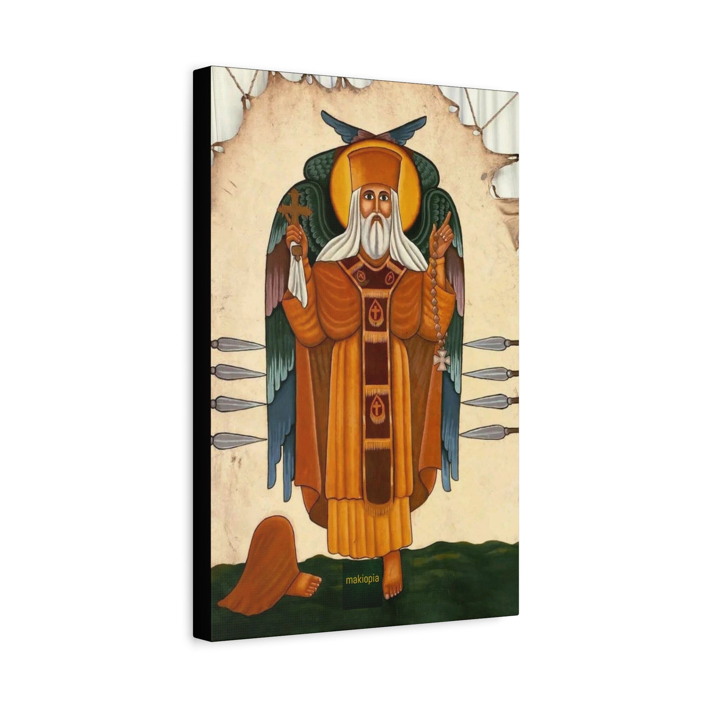Matte Canvas, Stretched, 1.25" Abune Teklehaimanot አቡነ ተክለሃይማኖት