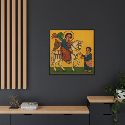 Matte Canvas, Framed (Multi-color) Saint Michael ቅዱስ ሚካኤል
