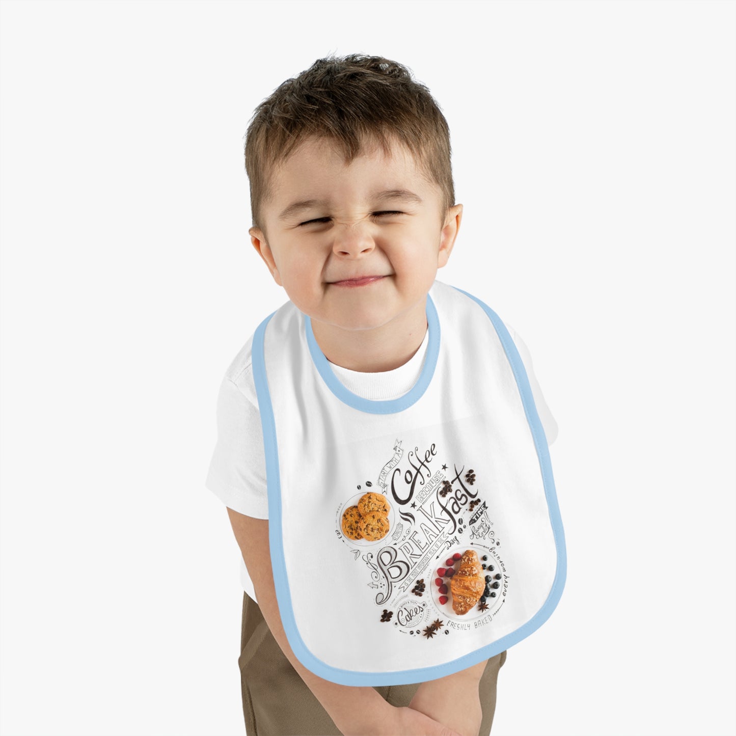 Baby Contrast Trim Jersey Bib