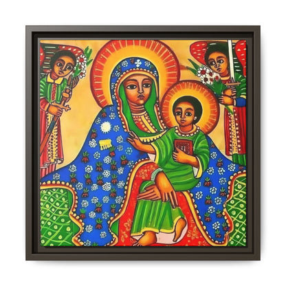 Matte Canvas, Framed (Multi-color) Saint Virgin Mary ቅድስት ድንግል ማርያም