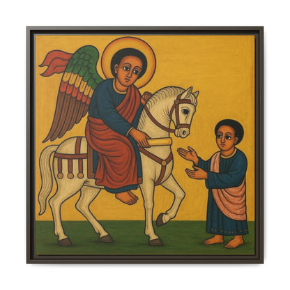 Matte Canvas, Framed (Multi-color) Saint Michael ቅዱስ ሚካኤል
