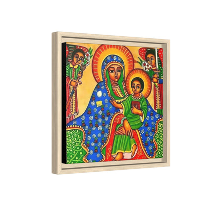 Matte Canvas, Framed (Multi-color) Saint Virgin Mary ቅድስት ድንግል ማርያም