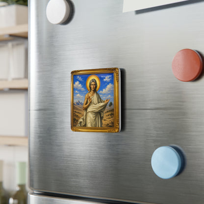 Mary the Egyptian ማርያም ግብፃዊት - Porcelain Magnet, Square
